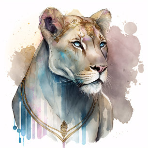 Watercolor Lioness 3 T Shirt