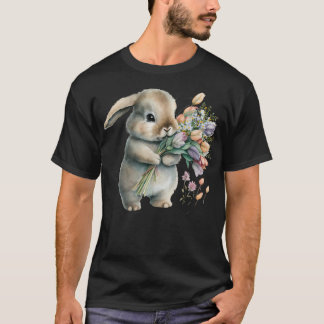 Watercolor Little Bunny Rabbit T Shirt