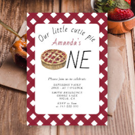 Watercolor Little Cutie Paj Barns födelsedag Inbjudningar