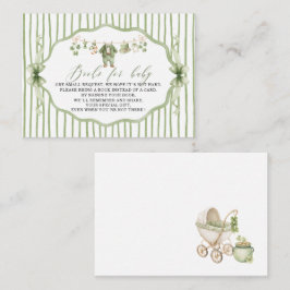  Watercolor Little Shamrock st Patricks  baby show Visitkort