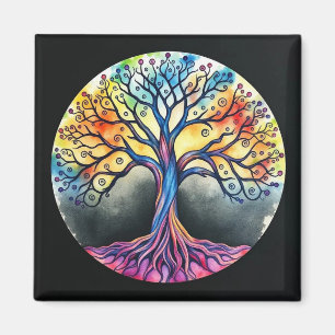 Watercolor Livets träd Magnet