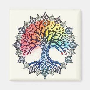 Watercolor Livets träd Magnet