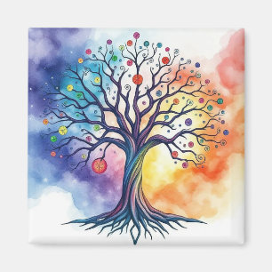 Watercolor Livets träd Magnet