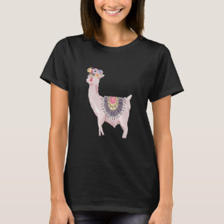 Watercolor Llama Alpaca Boy Girl Kids T Shirt
