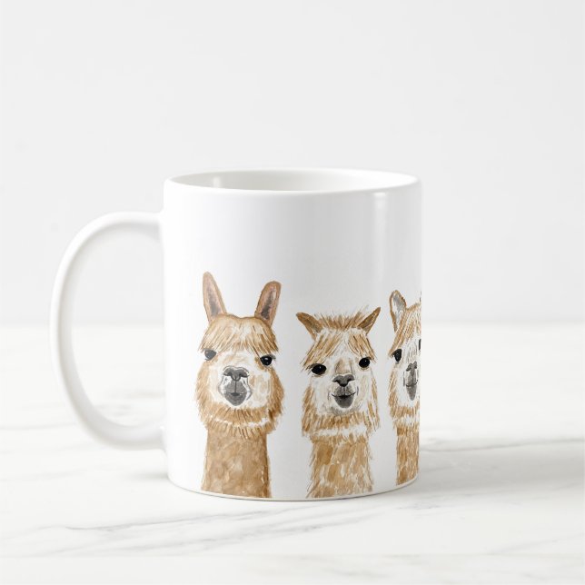 Watercolor llama mugg (Vänster)