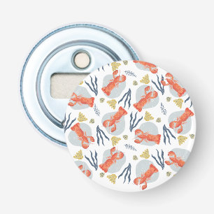 Watercolor Lobster Crustacean Beach Sand Dollars Flasköppnare