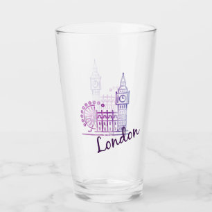 Watercolor London, Big Ben Glaskopp