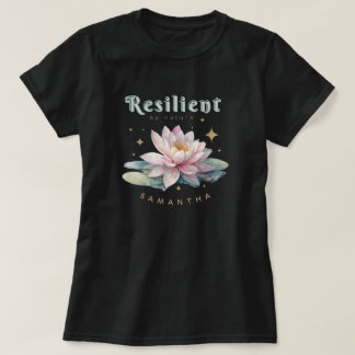 watercolor lotus flower motivational personalized t shirt