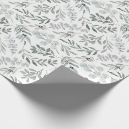 Watercolor Löv australiska Eucalyptus Löv Presentpapper