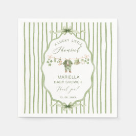  Watercolor Lucky Charm Shamrock baby shower Pappersservett