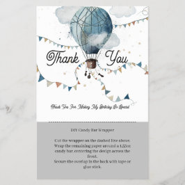 Watercolor Luftballong / Candy Pub Wrapper Flygblad