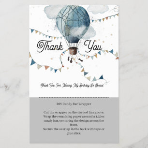 Watercolor Luftballong / Candy Pub Wrapper Flygblad