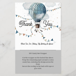 Watercolor Luftballong / Candy Pub Wrapper Flygblad