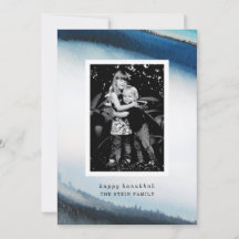 Watercolor Lycklig Hanukkah-kort