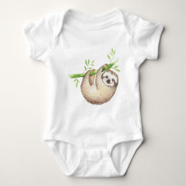 Watercolor Lycklig Sloth T Shirt