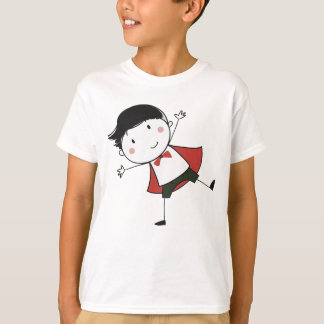 Watercolor Lycklig Stick Boy Red BeSnyval T Shirt