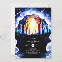 Watercolor Magic Woodland Birthday