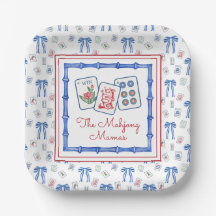 Watercolor Mahjong Tiles & Bows Party