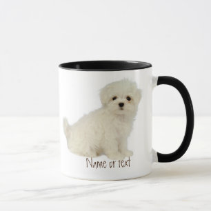 Watercolor Maltese Pet Hund Anpassningsbar Mugg