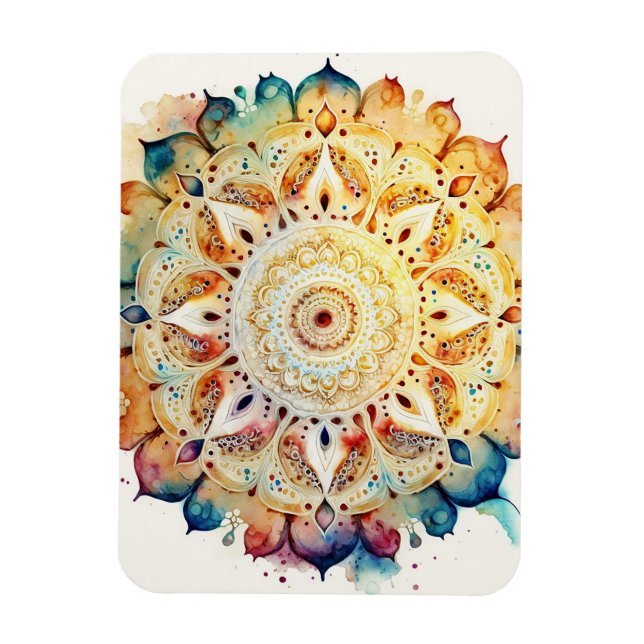 Watercolor Mandala Magnet (Vertikal)