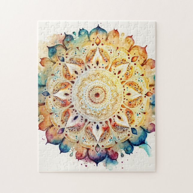 Watercolor Mandala Pussel (Vertikal)