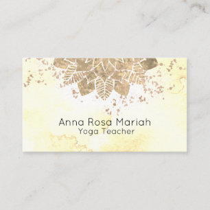 *~* Watercolor Mandala Yoga Glitter Andlig Visitkort