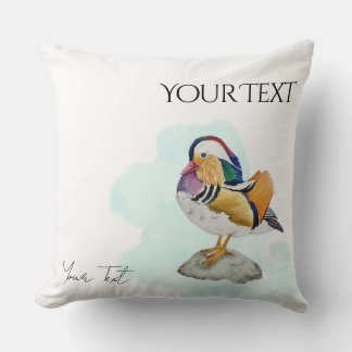 Watercolor Mandarin Duck Kudde