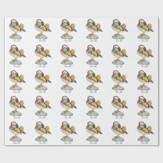 Watercolor Mandarin Duck Presentpapper