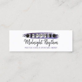 Watercolor Måne Lunar Cycle Night Himlar Social Me Mini Visitkort