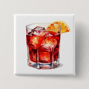 Watercolor Manhattan Cocktail Drink Knapp