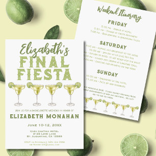 Watercolor Margarita final Fiesta Bachelorette Inbjudningar