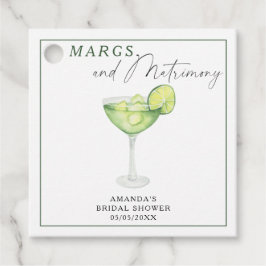 Watercolor Margs & Matrimony Bröllopsdusch Gåvor Etiketter