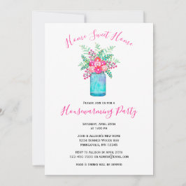 Watercolor Mason Burk Bouquet | Blommigt Hushållsu Inbjudningar