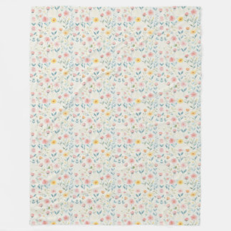watercolor meadow bloom fleecefilt