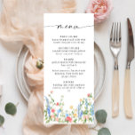 Watercolor Meadow Wildblomma Blommigt Bröllop Midd Meny<br><div class="desc">Om du vill göra ytterligare anpassningar klickar du på "Anpassa den här mallen" och sedan på "Redigera med Design Verktyg". Snyggten kan redigeras enkelt för att använda bröllop-mallar,  fler objekt finns i butiken (inbjudningar,  osa,  tackkort,  papper och dekoration). Kontakta mig om du behöver hjälp eller matchande artiklar.</div>