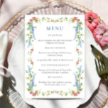 Watercolor Meadow Wildblomma Blommigt Bröllop Midd Meny<br><div class="desc">Om du vill göra ytterligare anpassningar klickar du på "Anpassa den här mallen" och sedan på "Redigera med Design Verktyg". Snyggten kan redigeras enkelt för att använda bröllop-mallar,  fler objekt finns i butiken (inbjudningar,  osa,  tackkort,  papper och dekoration). Kontakta mig om du behöver hjälp eller matchande artiklar.</div>