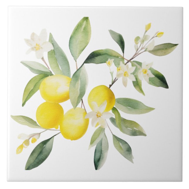 Watercolor Mediterranean  Kakelplatta (Framsidan)