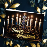 Watercolor Menorah Lycklig Hanukkah<br><div class="desc">Helgdag temaobjekt designade av Umua. Tryckt och avsänt av Zazzle eller deras närstående företag.</div>