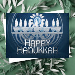Watercolor Menorah Lycklig Hanukkah<br><div class="desc">Helgdag temaobjekt designade av Umua. Tryckt och avsänt av Zazzle eller deras närstående företag.</div>