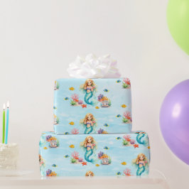 Watercolor Mermaid Birthday Presentpapper
