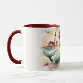 Watercolor Mermaid by Lighthouse Shore Mugg