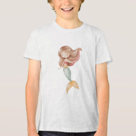 Watercolor Mermaid Girl Illustration T Shirt