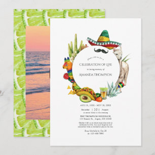 Watercolor Mexican Fiesta Firande of Life Inbjudningar