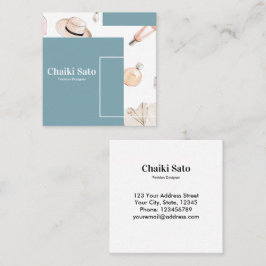 Watercolor Mode Designer Fyrkantigt Visitkort