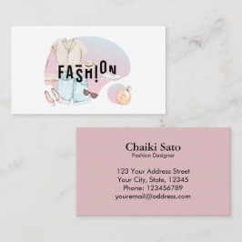 Watercolor Mode Designer Visitkort
