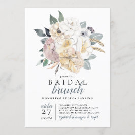 Watercolor Möhippa Brunch Bouquet Inbjudningar