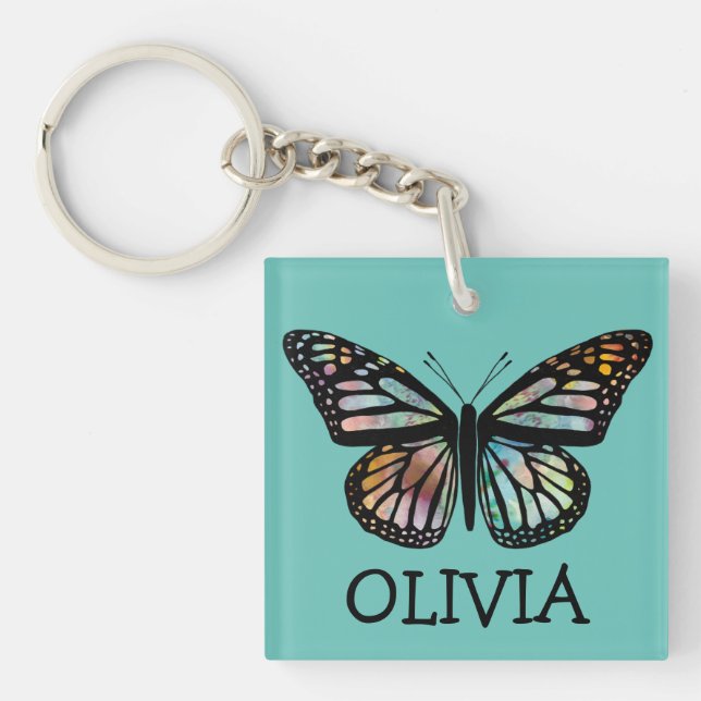 Watercolor Monarch Butterfly Teal CUSTOMIZE IT (Framsidan)