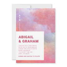 Watercolor Monogram Bröllop