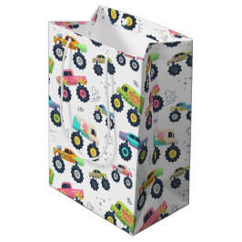 Watercolor Monster Car Trucks kids