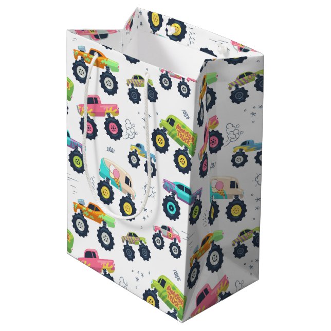 Watercolor Monster Car Trucks kids (Baksidan Vinklad)